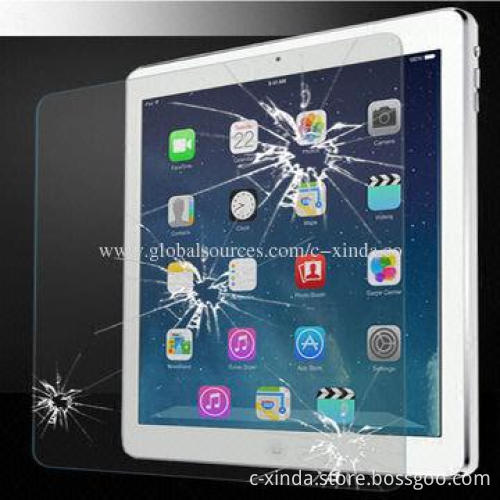 Tempered Glass Screen Protector for iPad 2/3/4/5/Air, Surface Hardness 8-9H, 0.4mm Thick